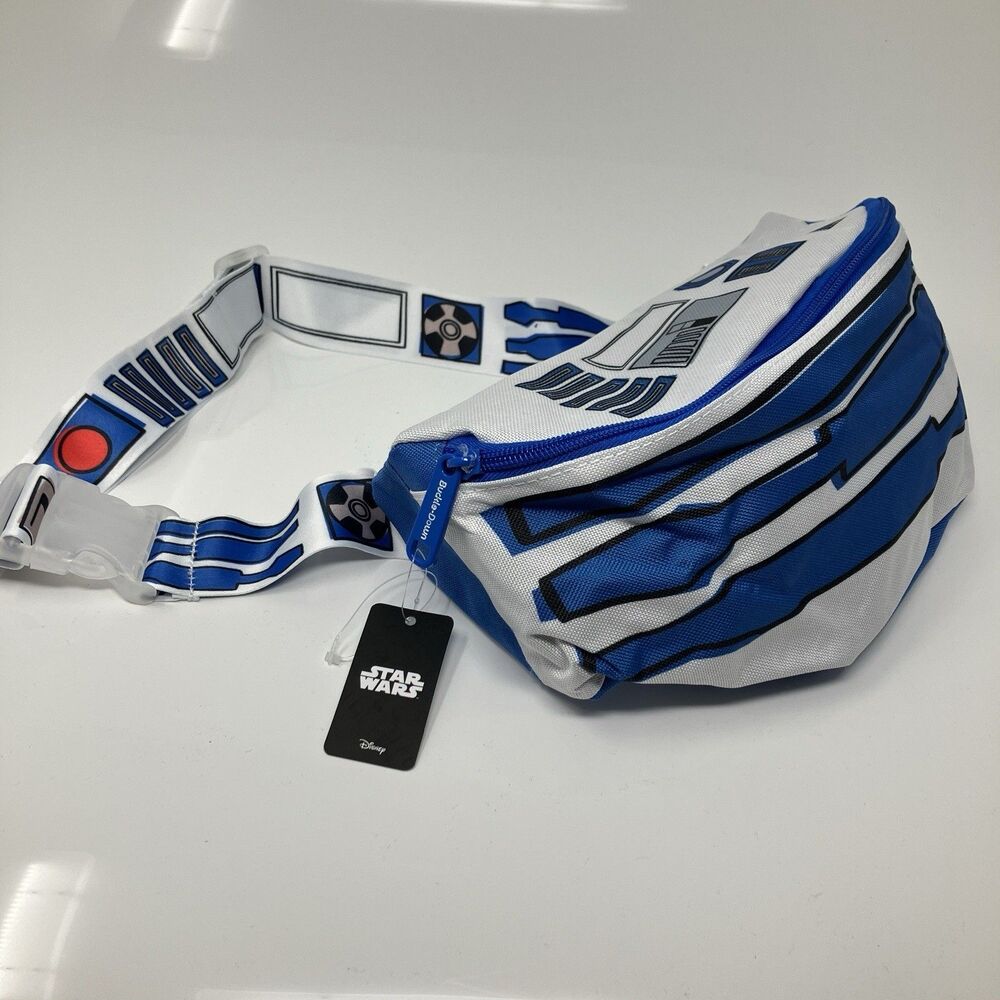 Disney Star Wars Belt Bag Blue White R2-D2 Droid Fanny Pack Waist Bag Adjustable